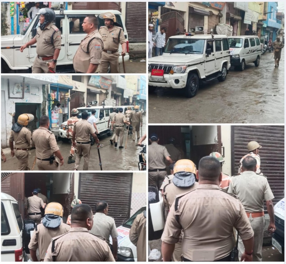 मीट की दुकान बंद करने गई पुलिस टीम पर हमला-आरोपियों की धर पकड़ मे जुटी पुलिस