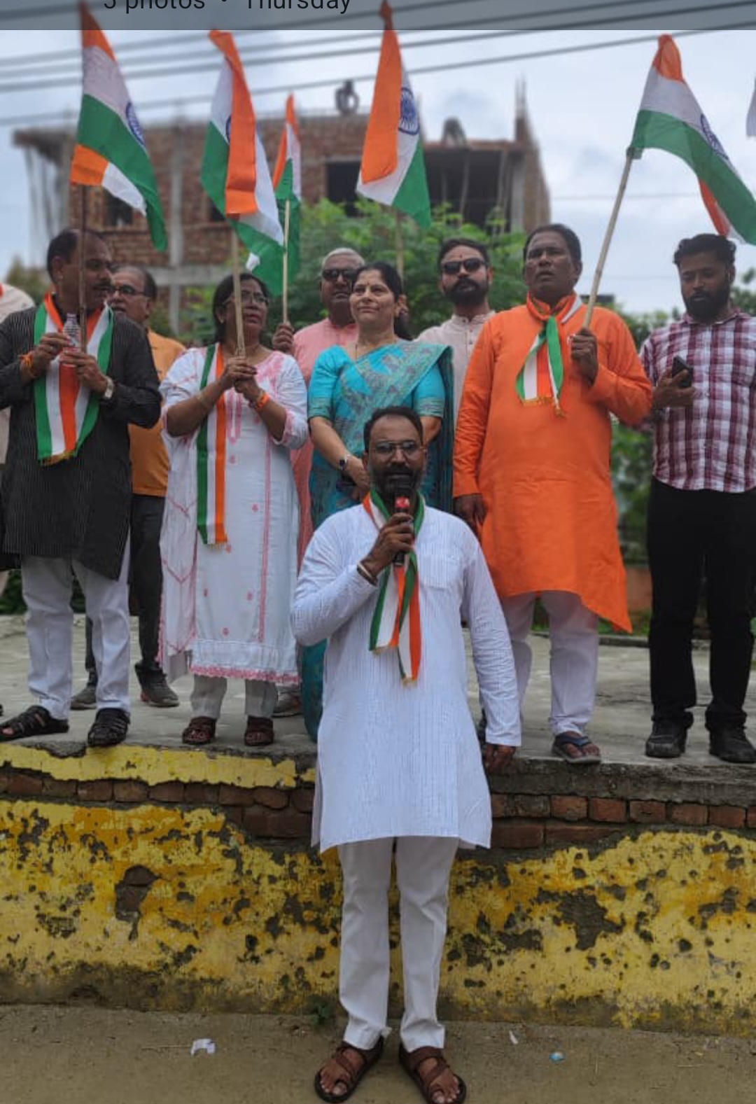 कृष्णा नगर देशभक्ति के रंग में रंगा नजर आया जब मंडल अध्यक्ष गुरजिंदर उर्फ रिंकू प्रधान ने निकाली तिरंगा यात्रा